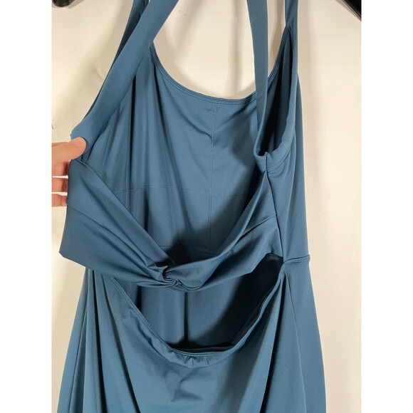 Halara Backless Twisted Active Dress Easy Peezy Majolica Blue‎ XL Longer Length - Picture 7 of 10